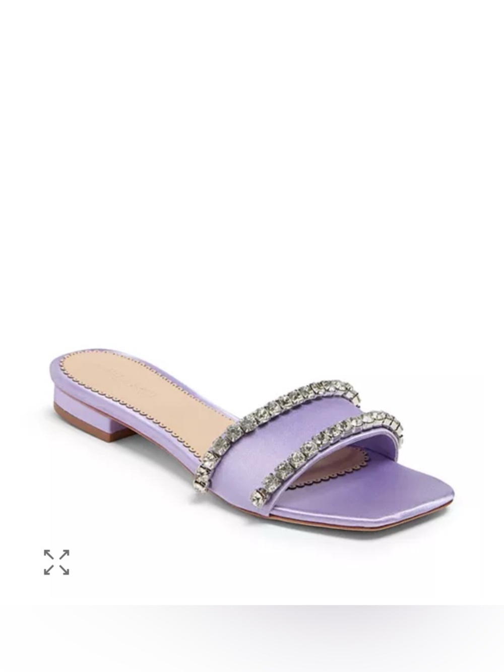 Cinq à Sept Catherine Crystal Slides Honey
Lavender Made in Brazil NIBox Size7.5
